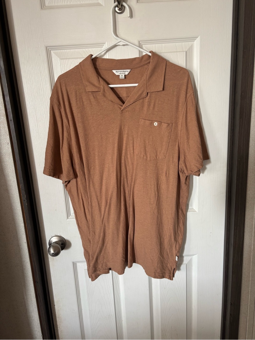 Autograph Men's Short-Sleeve Polo in Rust Brown